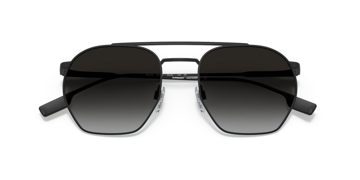 Burberry BE 3126 Black / Grey Gradient 53 / Plastic / Metal