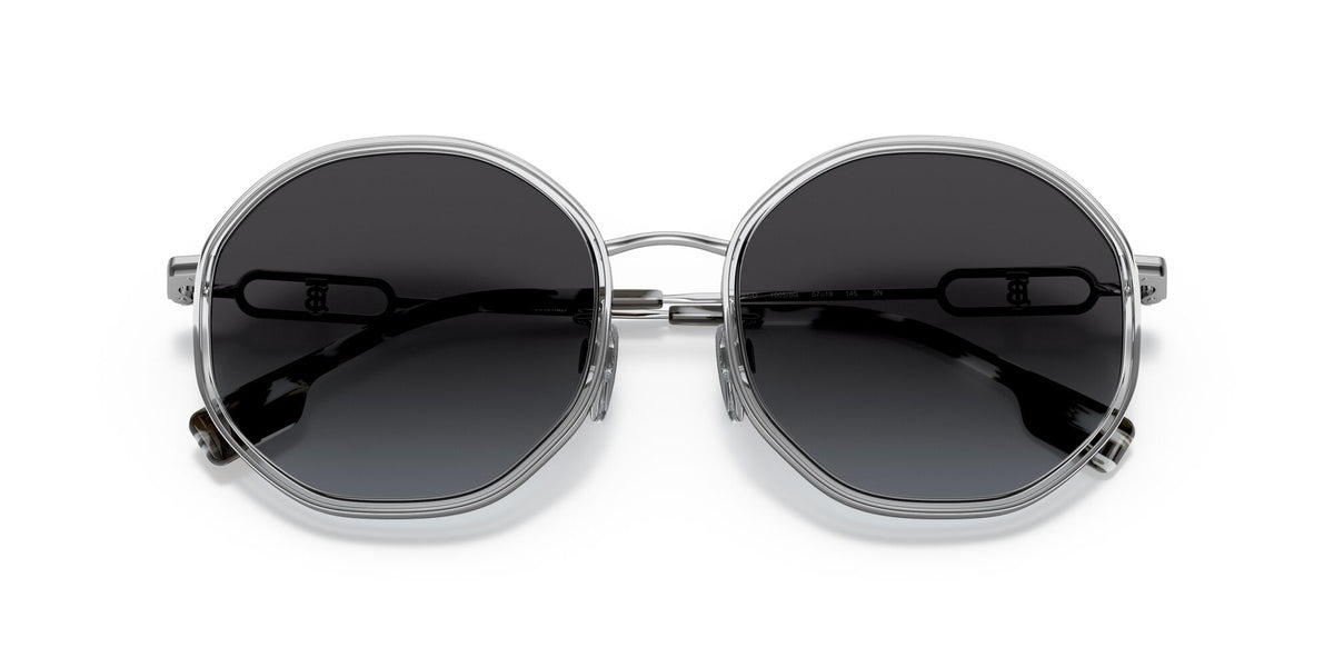 Burberry  0BE3127D 10058G 57 Silver / Gradient Grey 57 / Plastic / Metal