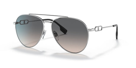 Burberry CarMale 0BE3128 1005G9 58 Silver / Light Brown Gradient Grey 58 / Plastic / Metal