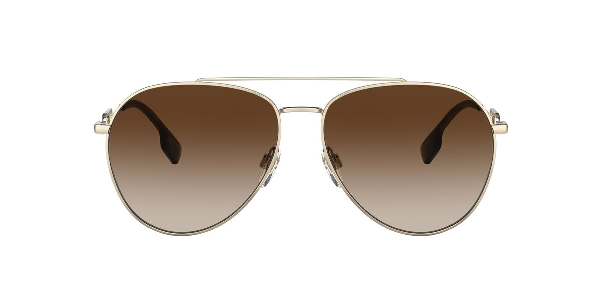 Burberry BE 3128 Light Gold / Brown Gradient 58 / Plastic / Metal