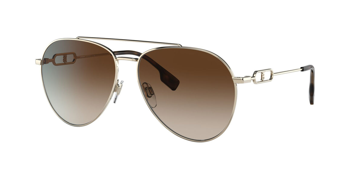 Burberry BE 3128 Light Gold / Brown Gradient 58 / Plastic / Metal