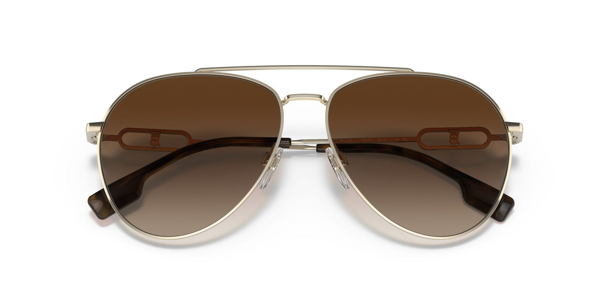 Burberry BE 3128 Light Gold / Brown Gradient 58 / Plastic / Metal