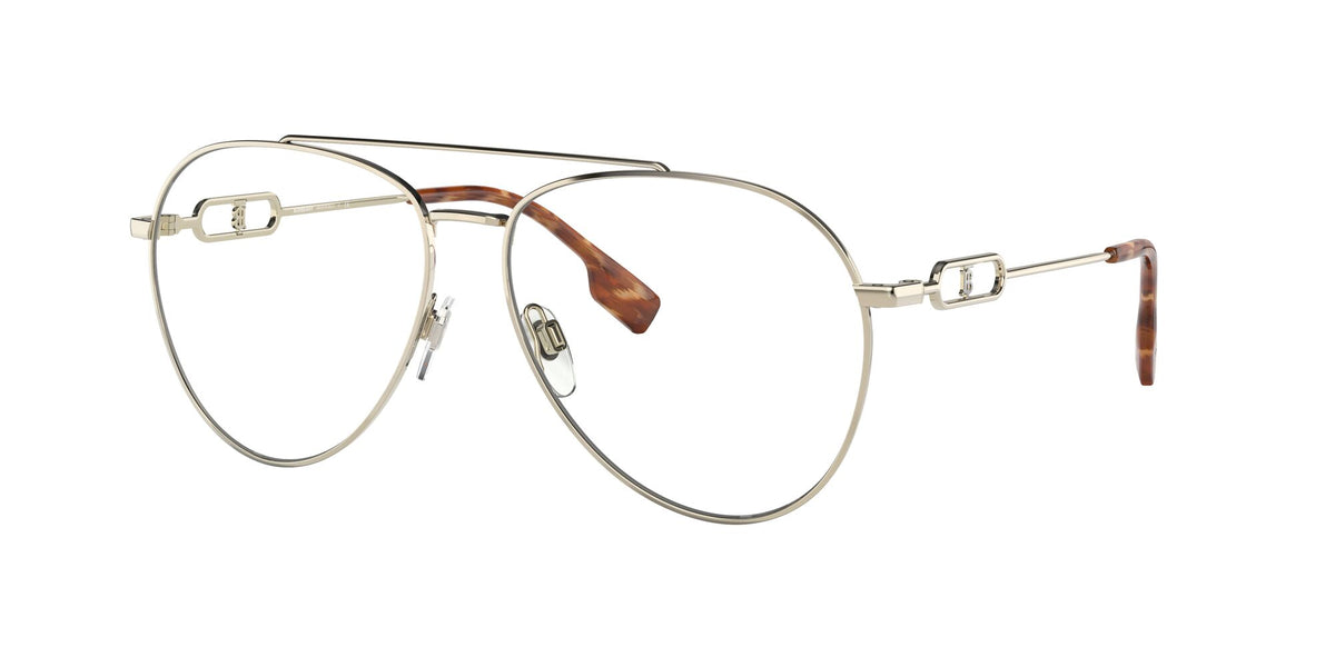Burberry BE 3128 Light Gold / Clear+Blue Light Filter 58 / Plastic / Metal