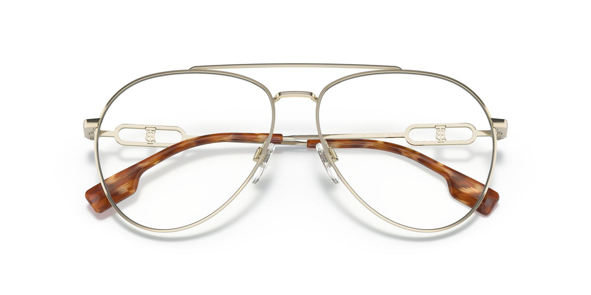 Burberry BE 3128 Light Gold / Clear+Blue Light Filter 58 / Plastic / Metal