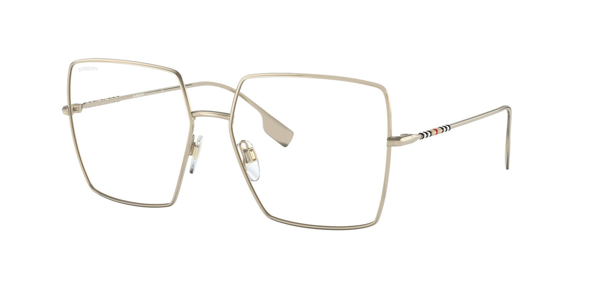 Burberry BE 3133 Light Gold / Clear Blue Light Filter 58 / Plastic / Metal