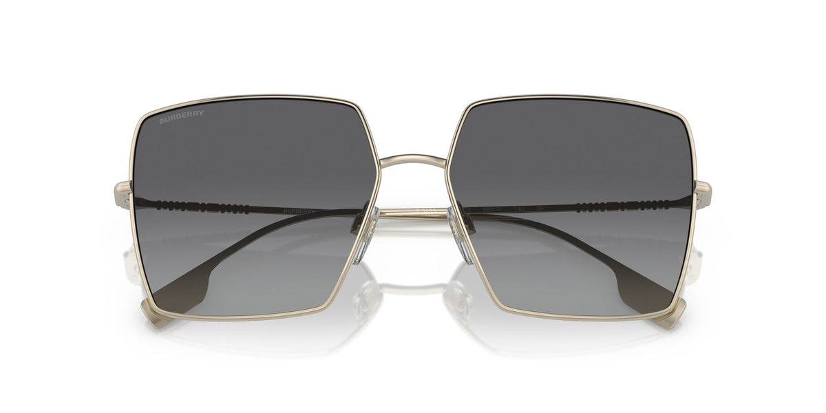 Burberry Daphne 0BE3133 1109T3 58 Light Gold 
Polarised Grey Gradient 58 
Cr39 
Metal 
Metal