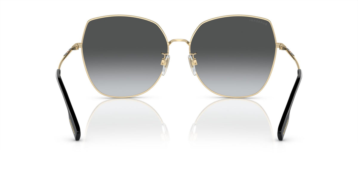 Burberry  0BE3136D 1109T3 60 Light Gold 
Grey Gradient Polarised 60 
Cr39 
Steel 
Metal