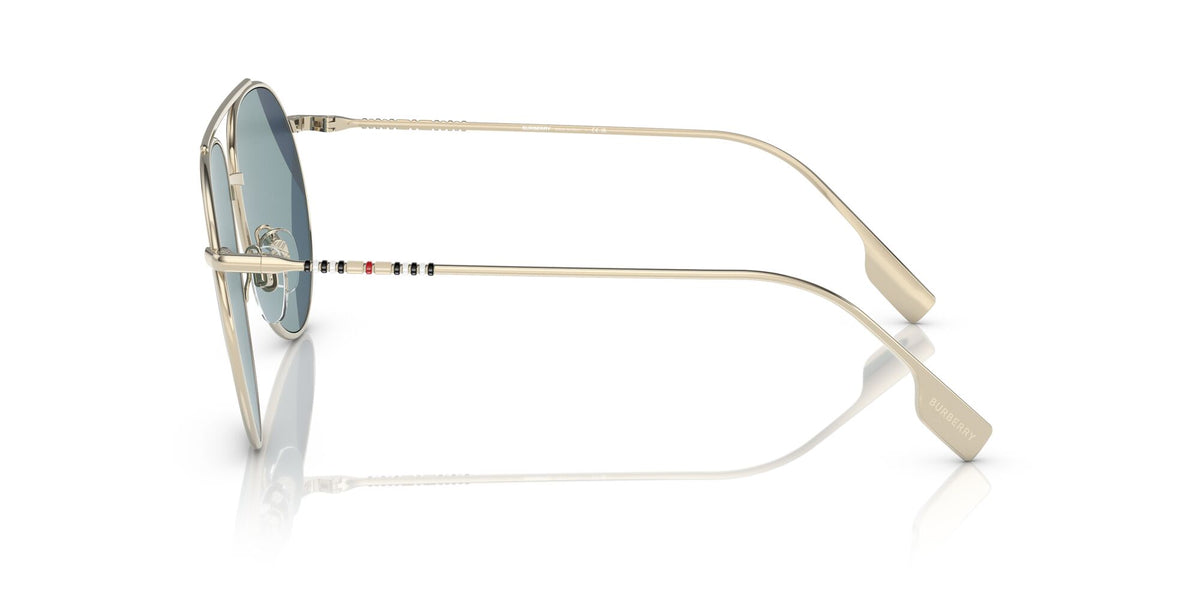 BE 3138 Burberry Alice Light Gold / Blue Uv Print 61 61 / Polycarbonate / Steel / Metal