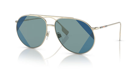 BE 3138 Burberry Alice Light Gold / Blue Uv Print 61 61 / Polycarbonate / Steel / Metal