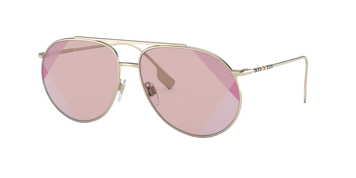 Burberry BE 3138 Light Gold / Pink Uv Print Be 61 / Plastic / Metal