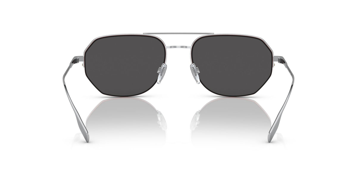 Burberry Henry 0BE3140 100587 57 Silver / Grey Border Black/Red 57 / Plastic / Metal