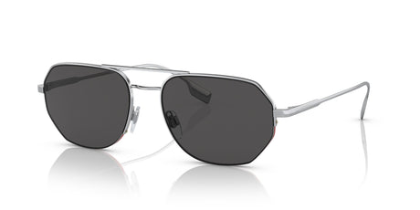 Burberry Henry 0BE3140 100587 57 Silver / Grey Border Black/Red 57 / Plastic / Metal