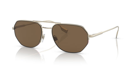 Burberry Henry 0BE3140 110973 57 Light Gold / Brown Border Black/Red 57 / Plastic / Metal