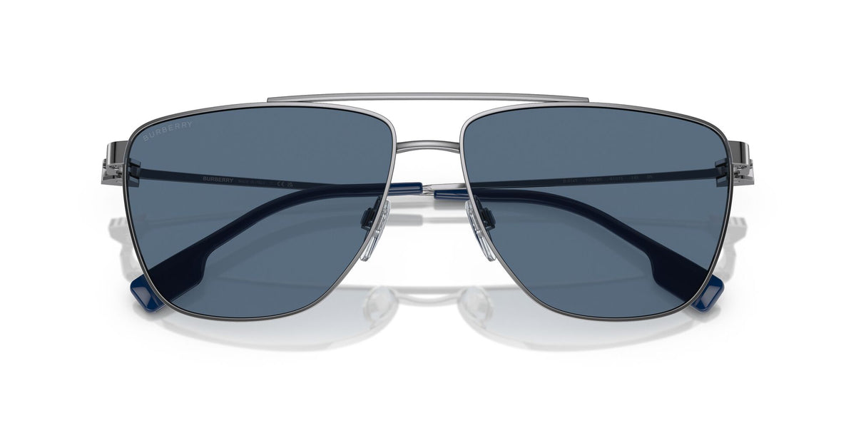 Burberry Blaine 0BE3141 100380 61 Gunmetal / Dark Blue 61 / Polyamide Bio / Metal / Metal