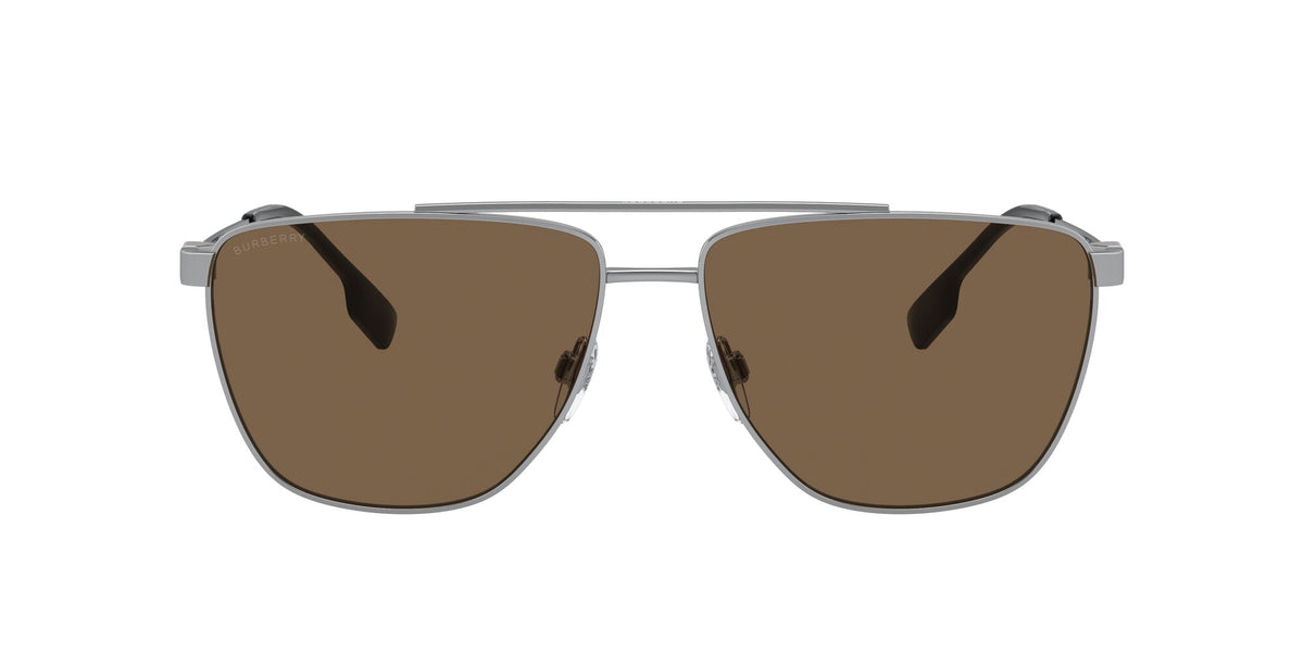 Burberry Blaine 0BE3141 100573 61 Silver / Dark Brown 61 / Polyamide Bio / Metal / Metal