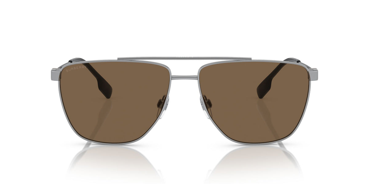 Burberry Blaine 0BE3141 100573 61 Silver / Dark Brown 61 / Polyamide Bio / Metal / Metal