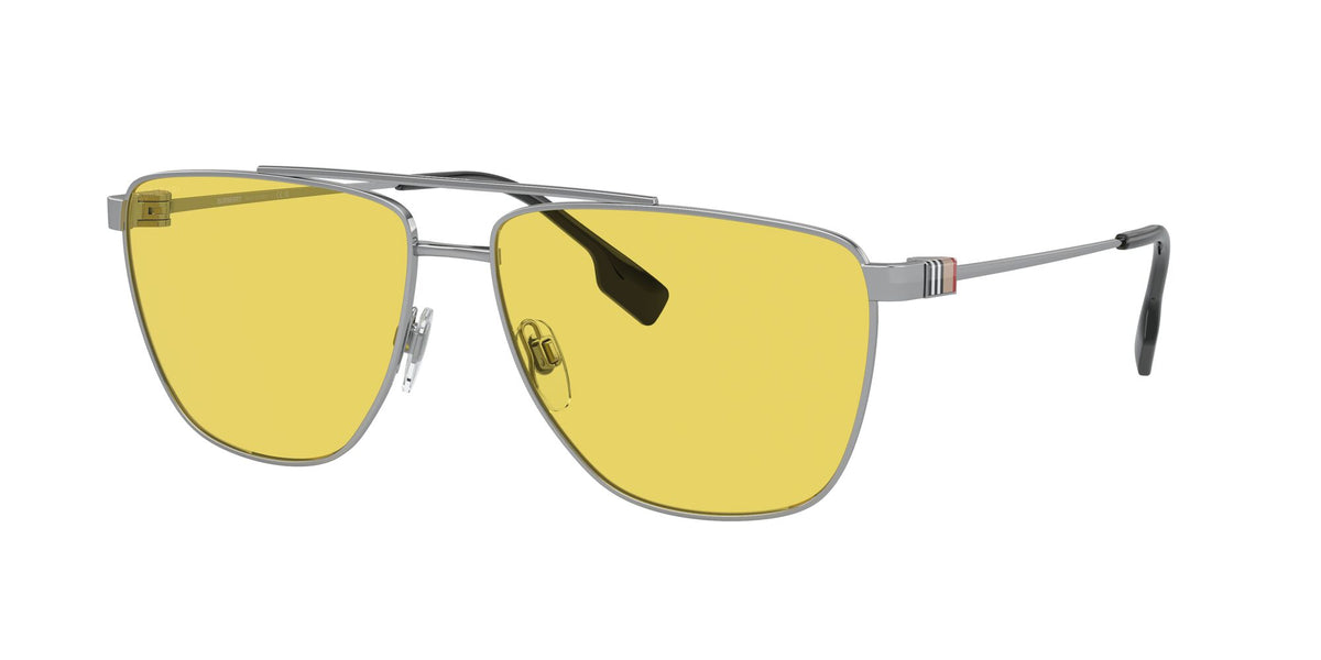 Burberry Blaine 0BE3141 100585 61 Silver / Yellow 61 / Polyamide Bio / Metal / Metal