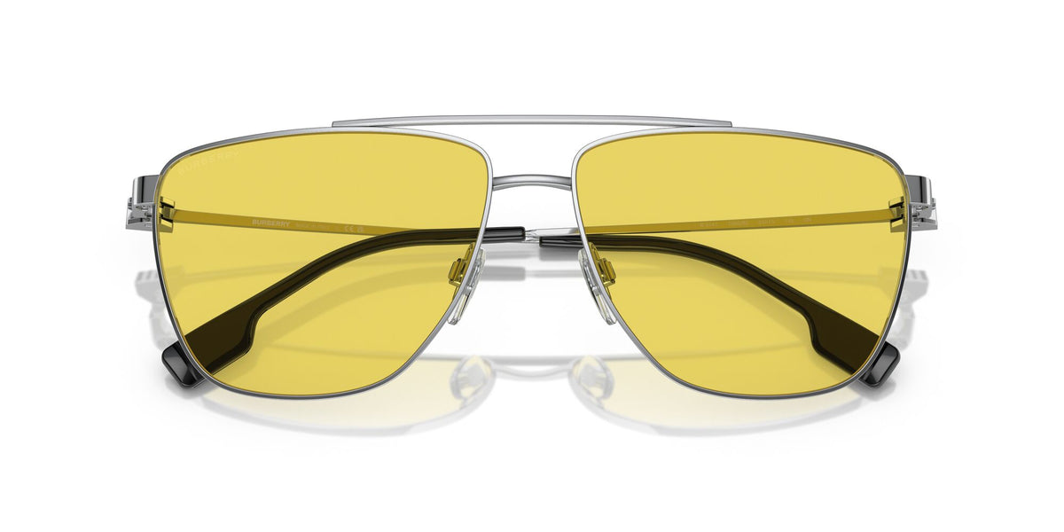 Burberry Blaine 0BE3141 100585 61 Silver / Yellow 61 / Polyamide Bio / Metal / Metal