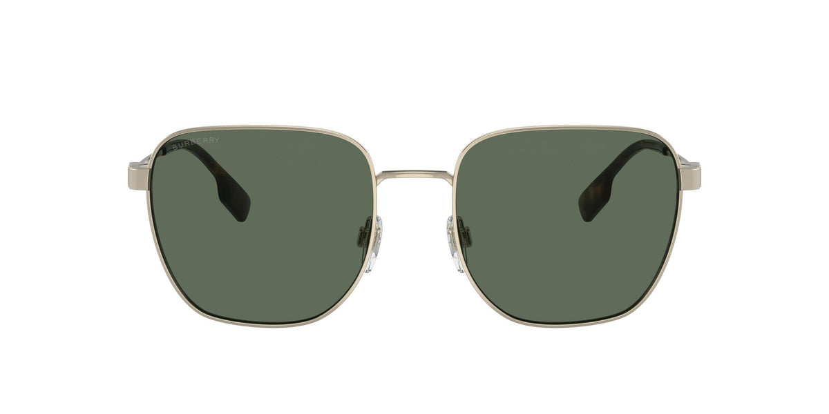 Burberry Drew 0BE3142 110971 55 Light Gold / Green Lens 55 / Polyamide Bio / Metal / Metal