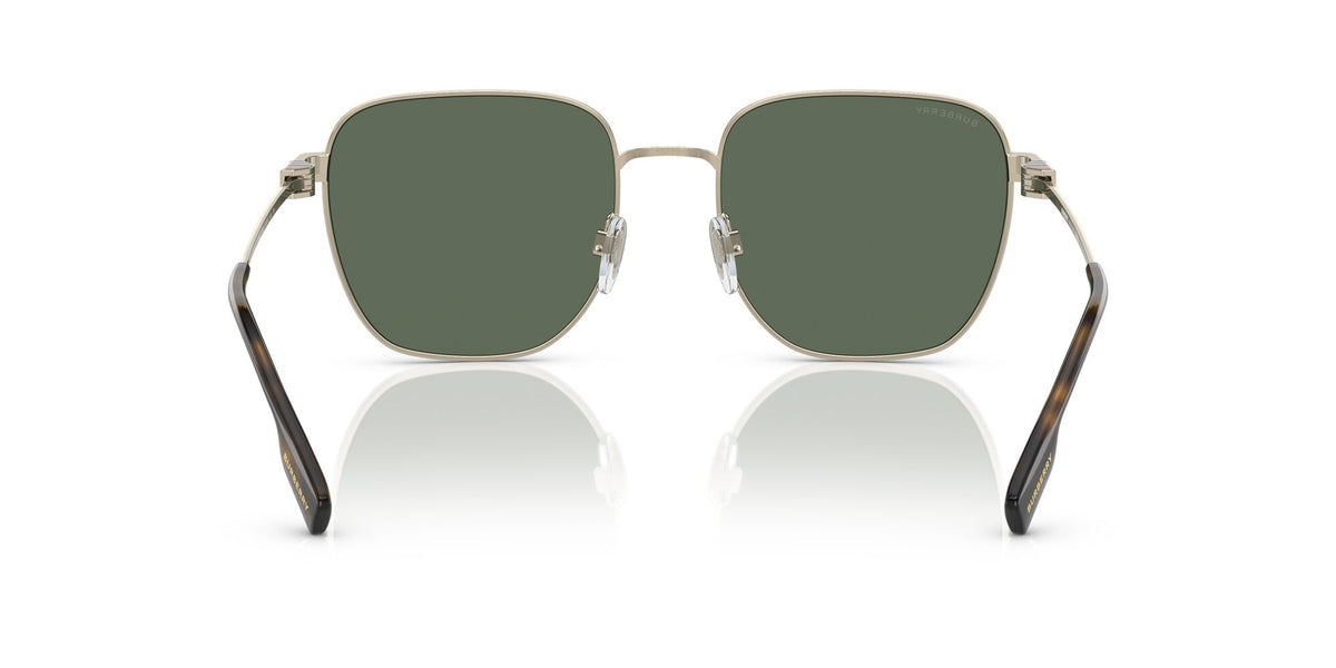Burberry Drew 0BE3142 110971 55 Light Gold / Green Lens 55 / Polyamide Bio / Metal / Metal