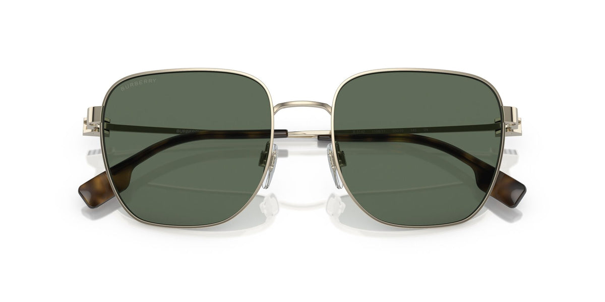 Burberry Drew 0BE3142 110971 55 Light Gold / Green Lens 55 / Polyamide Bio / Metal / Metal