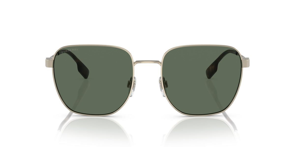 Burberry Drew 0BE3142 110971 55 Light Gold / Green Lens 55 / Polyamide Bio / Metal / Metal