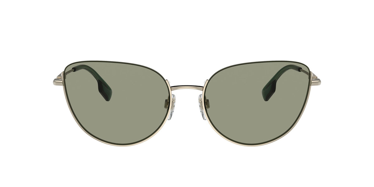 Burberry Harper 0BE3144 1109/2 58 Light Gold / Green Lens 58 / Polyamide Bio / Steel / Metal