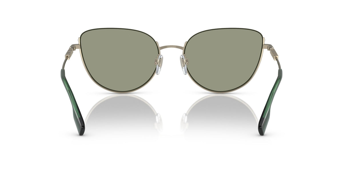 Burberry Harper 0BE3144 1109/2 58 Light Gold / Green Lens 58 / Polyamide Bio / Steel / Metal