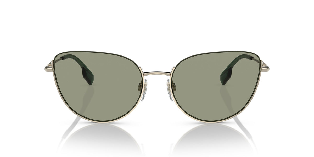 Burberry Harper 0BE3144 1109/2 58 Light Gold / Green Lens 58 / Polyamide Bio / Steel / Metal