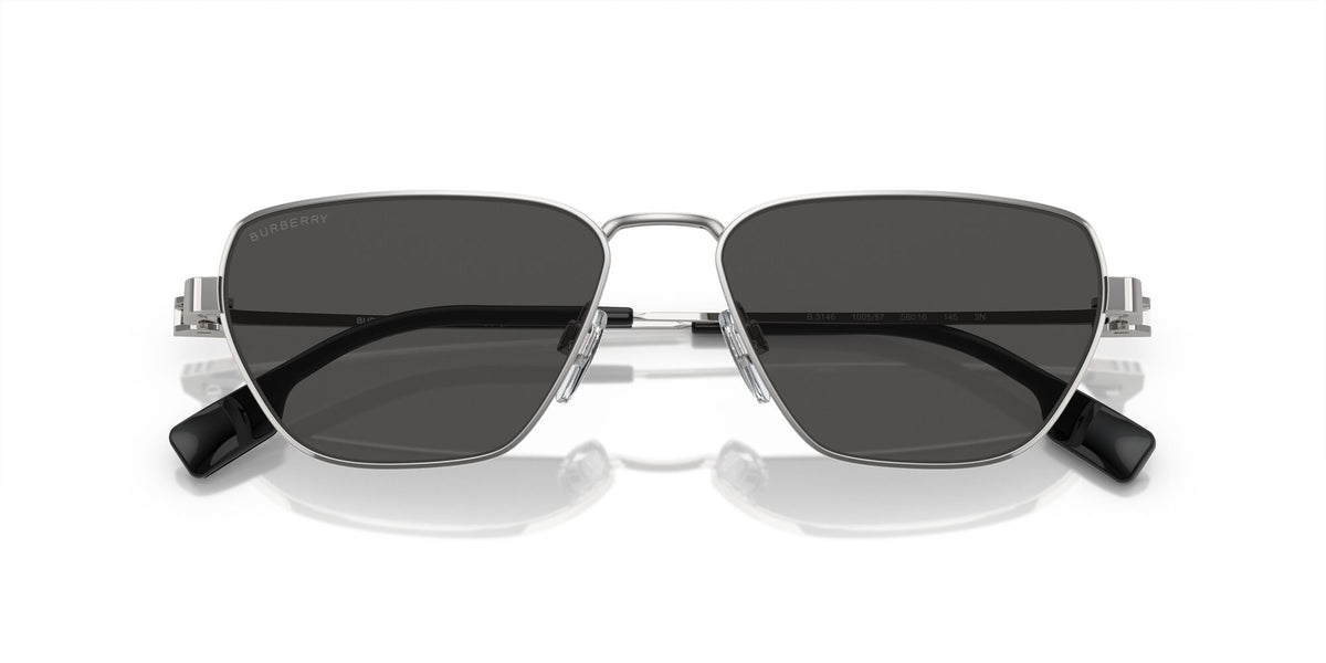 Burberry  0BE3146 100587 56 Silver / Dark Grey 56 / Polyamide Bio / Metal / Metal