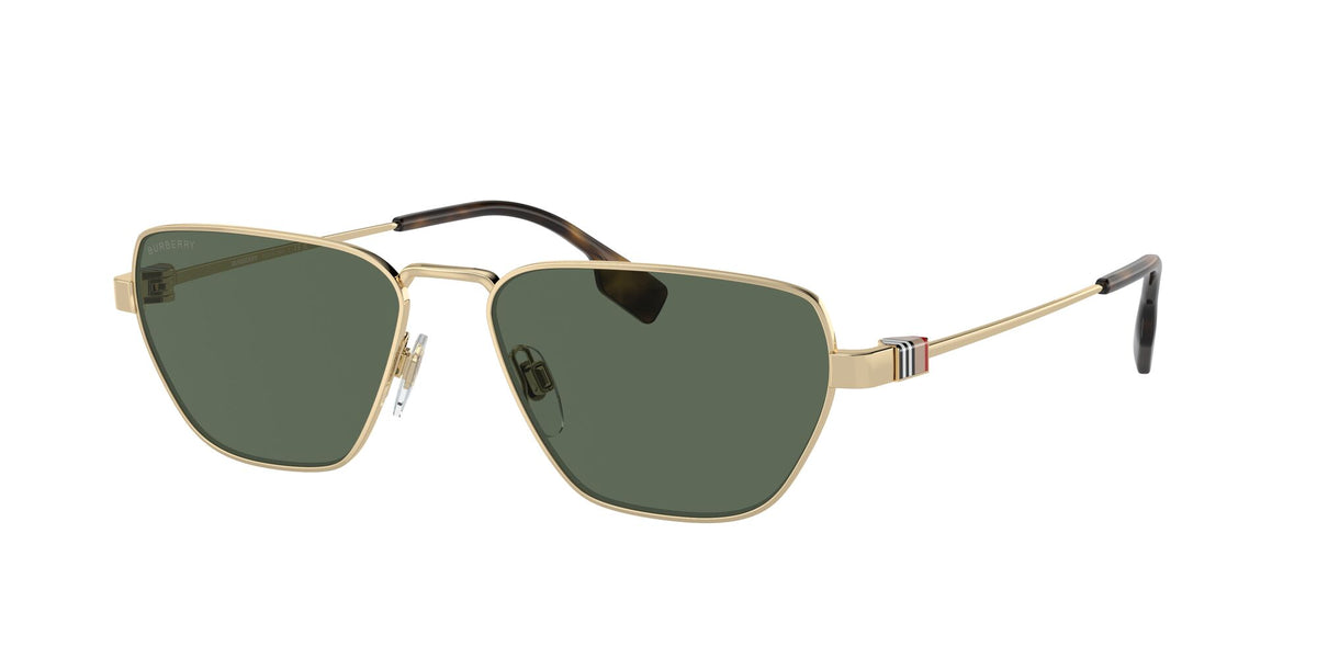 Burberry  0BE3146 110971 56 Light Gold / Dark Green Lens 56 / Polyamide Bio / Metal / Metal