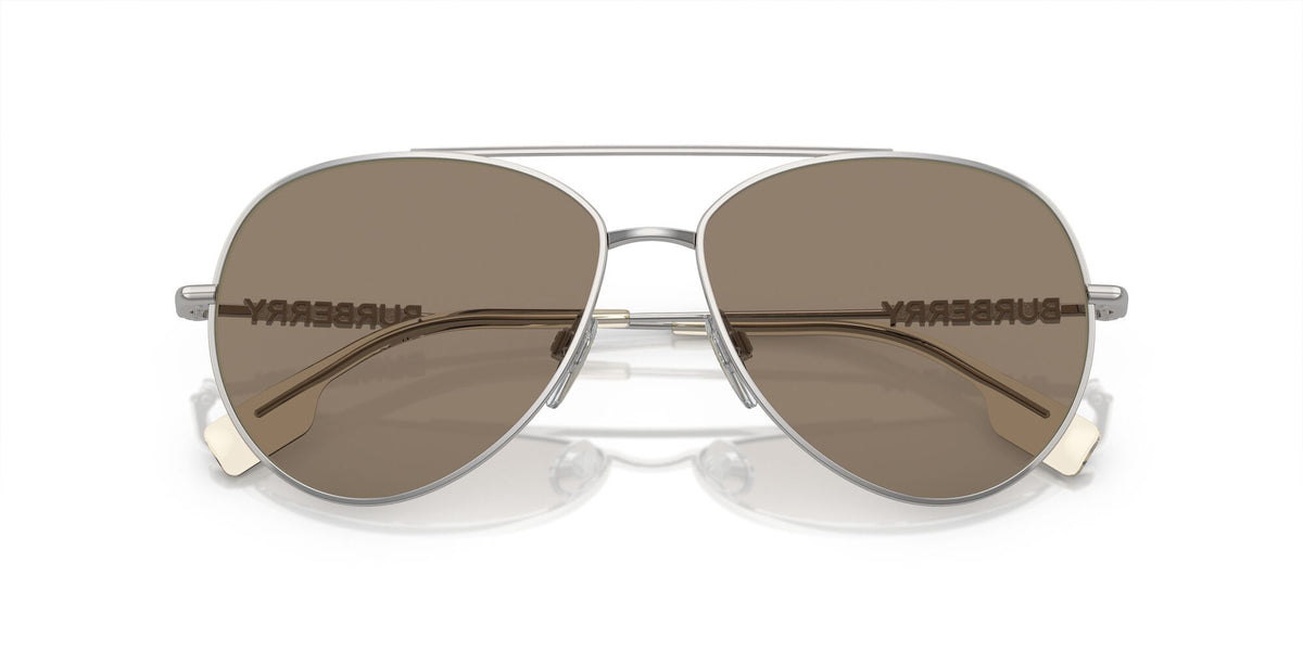 Burberry  0BE3147 1005M4 58 Silver / Photo Light Brown 58 / Nxt / Steel / Metal