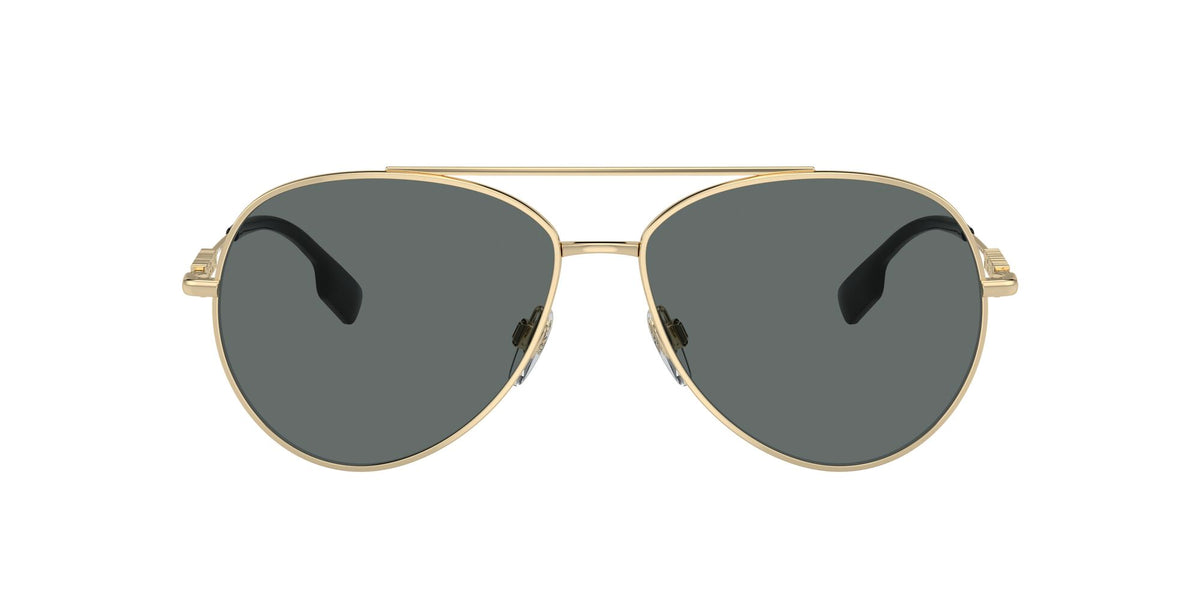 Burberry  0BE3147 110981 58 Light Gold / Dark Grey Polarised 58 / Polycarbonate / Steel / Metal