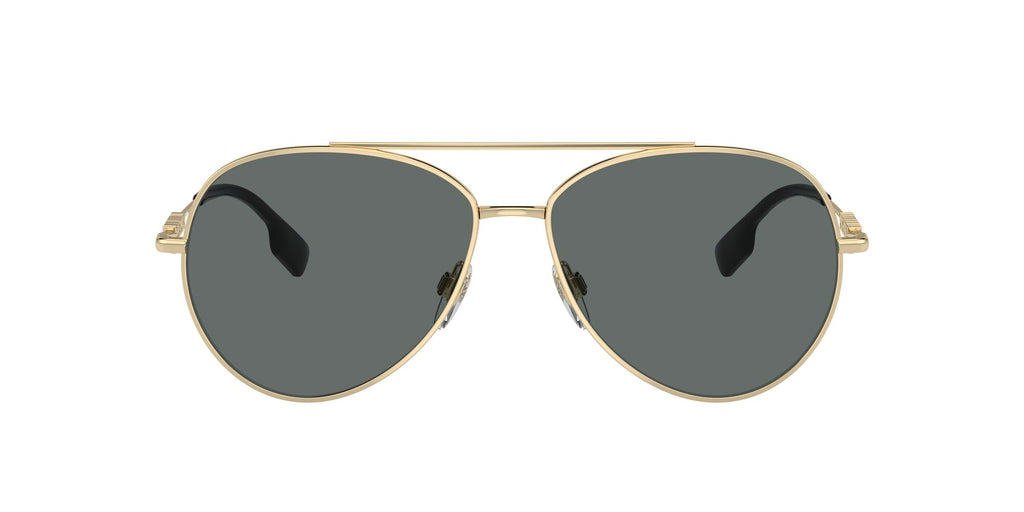 Burberry  0BE3147 110981 58 Light Gold / Dark Grey Polarised 58 / Polycarbonate / Steel / Metal