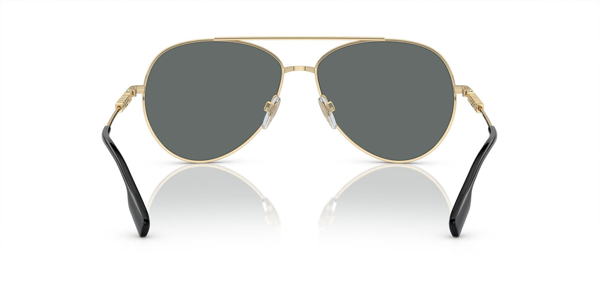 Burberry  0BE3147 110981 58 Light Gold / Dark Grey Polarised 58 / Polycarbonate / Steel / Metal