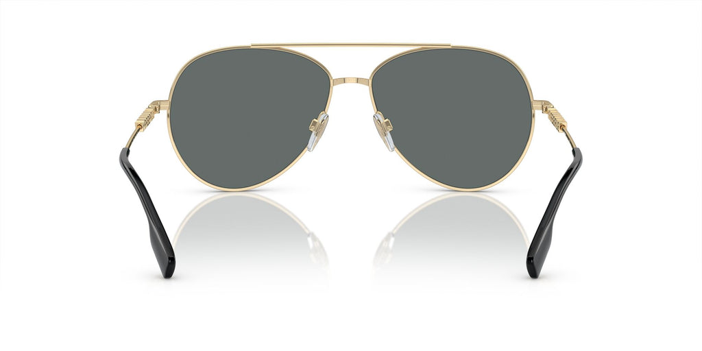 Burberry  0BE3147 110981 58 Light Gold / Dark Grey Polarised 58 / Polycarbonate / Steel / Metal