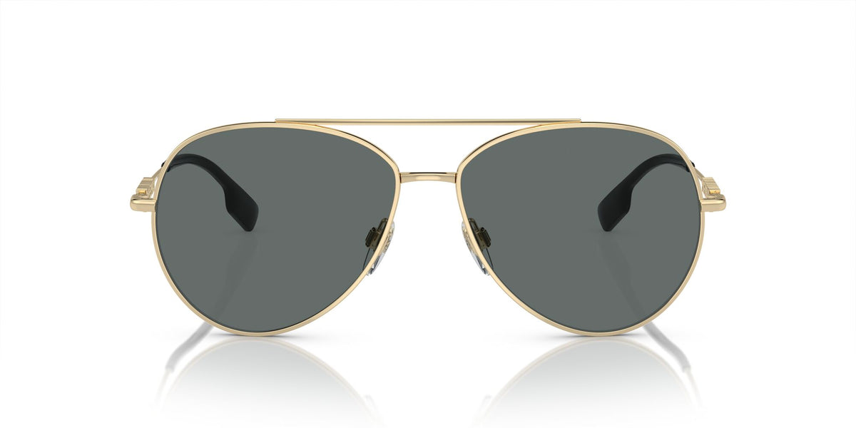 Burberry  0BE3147 110981 58 Light Gold / Dark Grey Polarised 58 / Polycarbonate / Steel / Metal