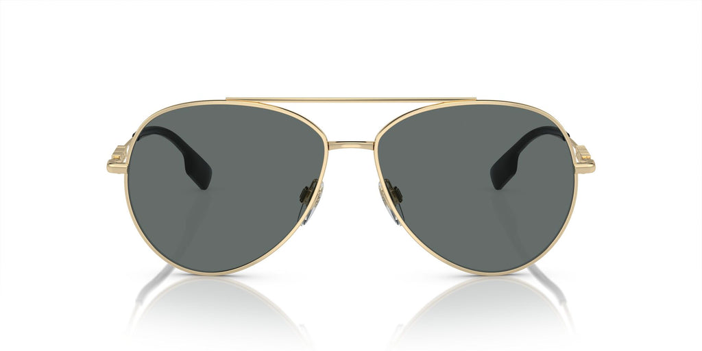 Burberry  0BE3147 110981 58 Light Gold / Dark Grey Polarised 58 / Polycarbonate / Steel / Metal