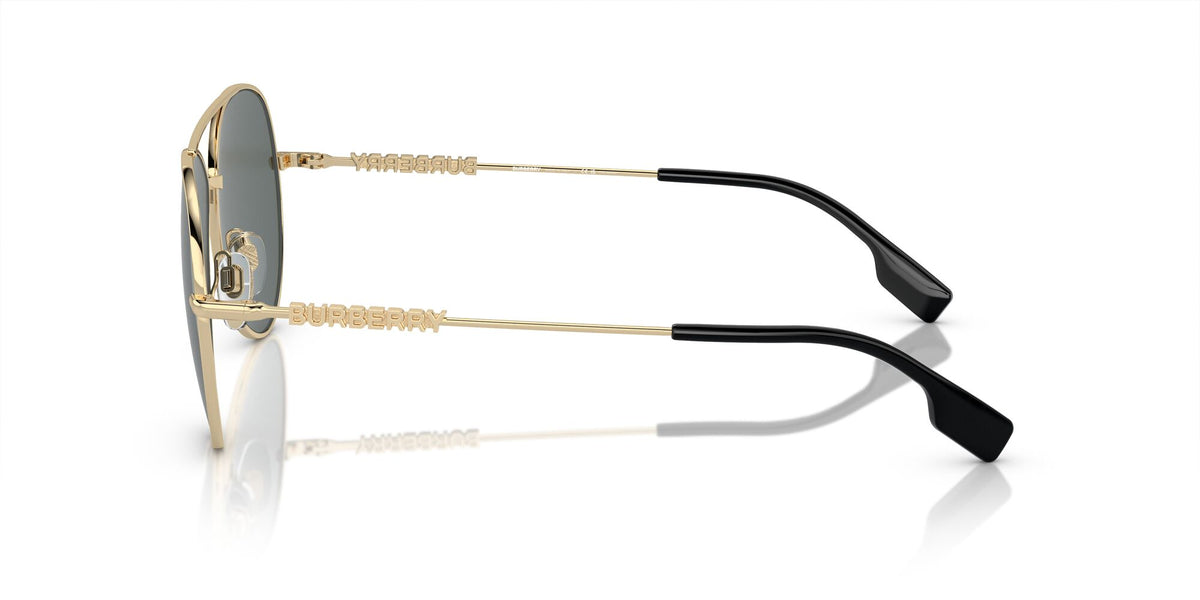 Burberry  0BE3147 110981 58 Light Gold / Dark Grey Polarised 58 / Polycarbonate / Steel / Metal