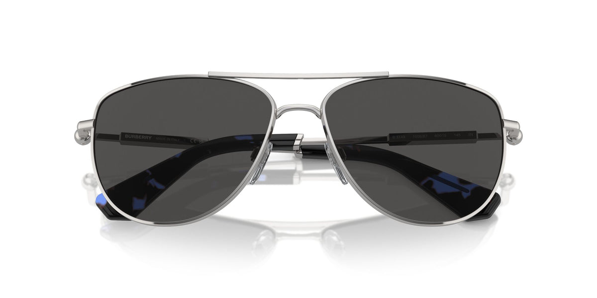 Burberry  0BE3149 100587 60 Silver / Dark Grey