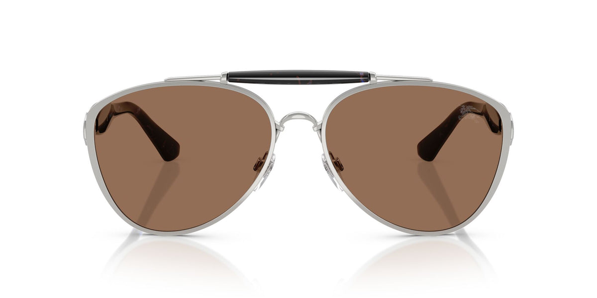 Burberry 0BE3160 100573 61 Silver/ Dark Brown