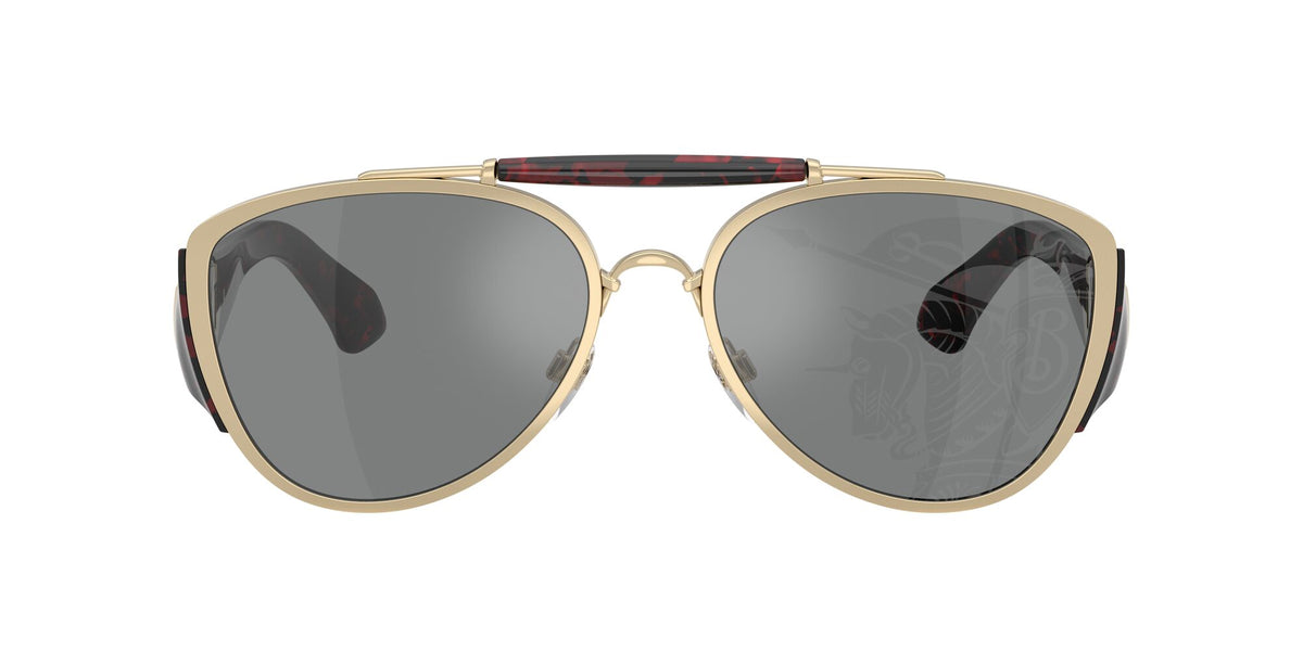 Burberry  0BE3161 1109AI 60 Light Gold/ Dark Grey Tampo Silver