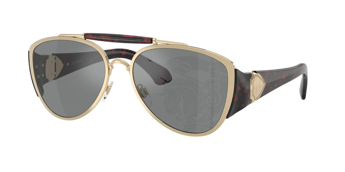 Burberry  0BE3161 1109AI 60 Light Gold/ Dark Grey Tampo Silver