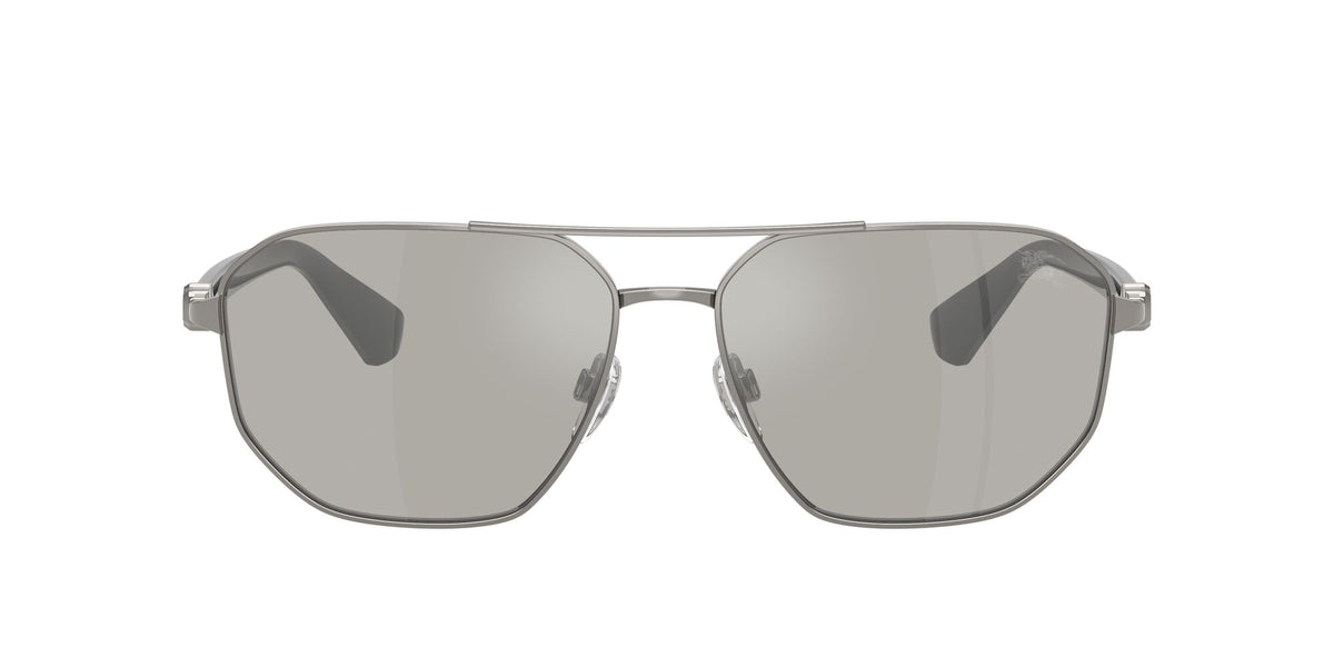 Burberry 0BE3166 10036G 60 Gunmetal/ Light Grey Mirror Silver