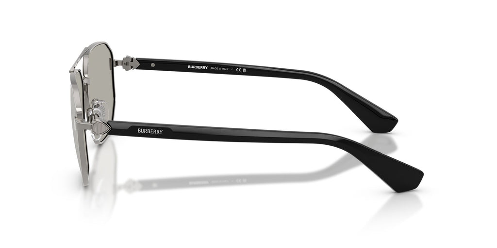 Burberry 0BE3166 10036G 60 Gunmetal/ Light Grey Mirror Silver