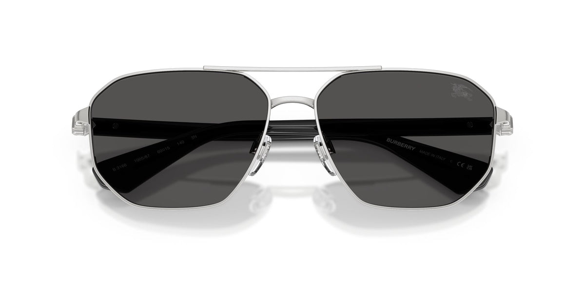 Burberry 0BE3166 100587 60 Silver/ Dark Grey