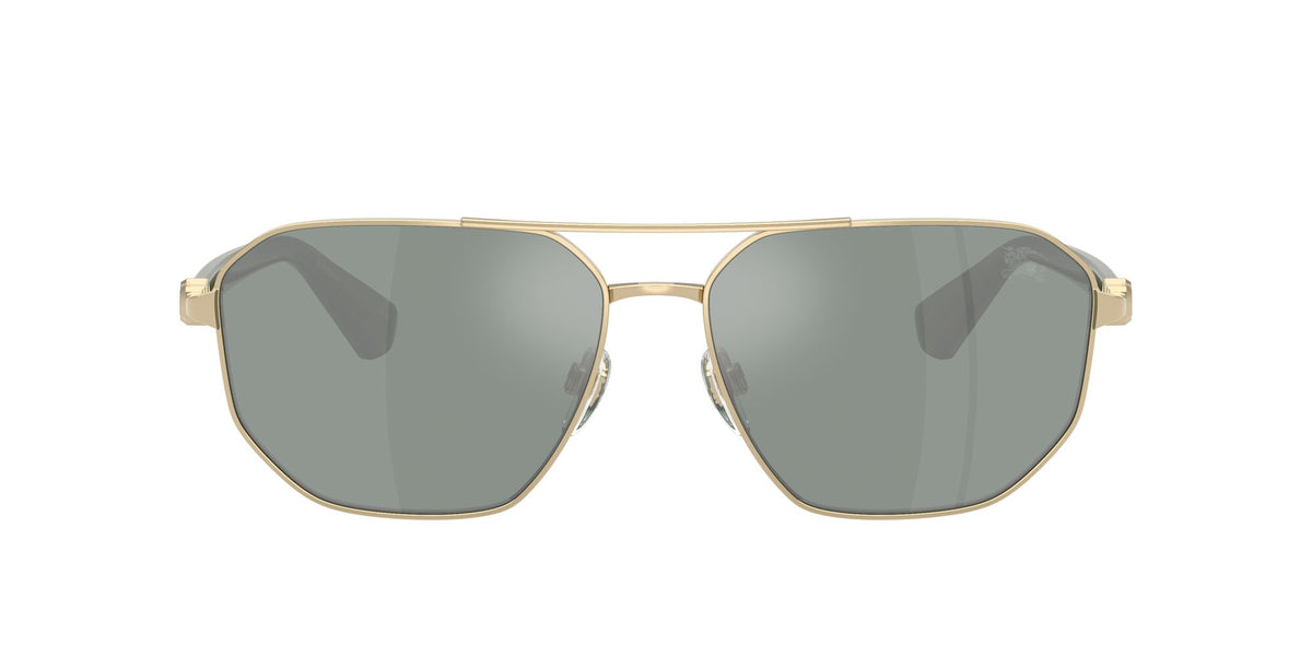 Burberry 0BE3166 110982 60 Light Gold/ Petrol Green Mirror Silver