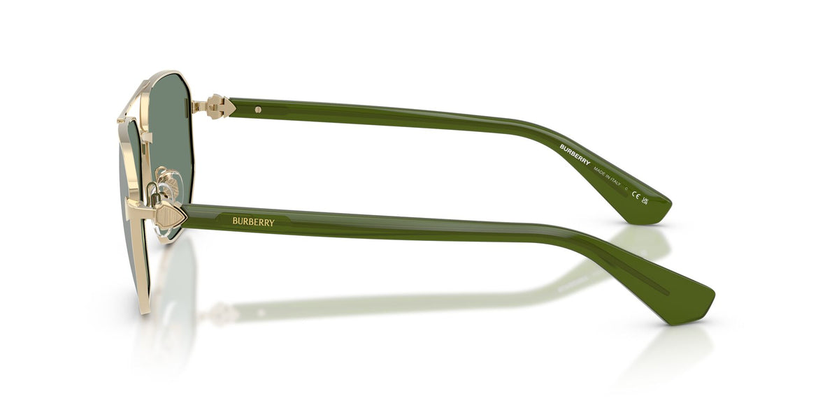 Burberry 0BE3166 110982 60 Light Gold/ Petrol Green Mirror Silver