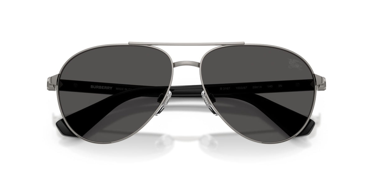 Burberry 0BE3167 100387 59 Gunmetal/ Dark Grey