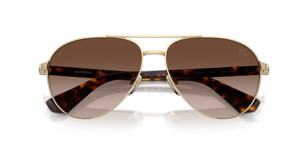Burberry 0BE3167 110913 59 Light Gold/ Brown Gradient